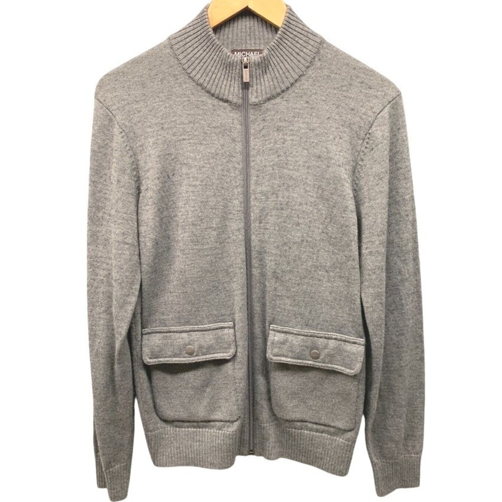 Michael Kors Men's S Full Zip Jacket Gray Wool Blend Casual Outerwear